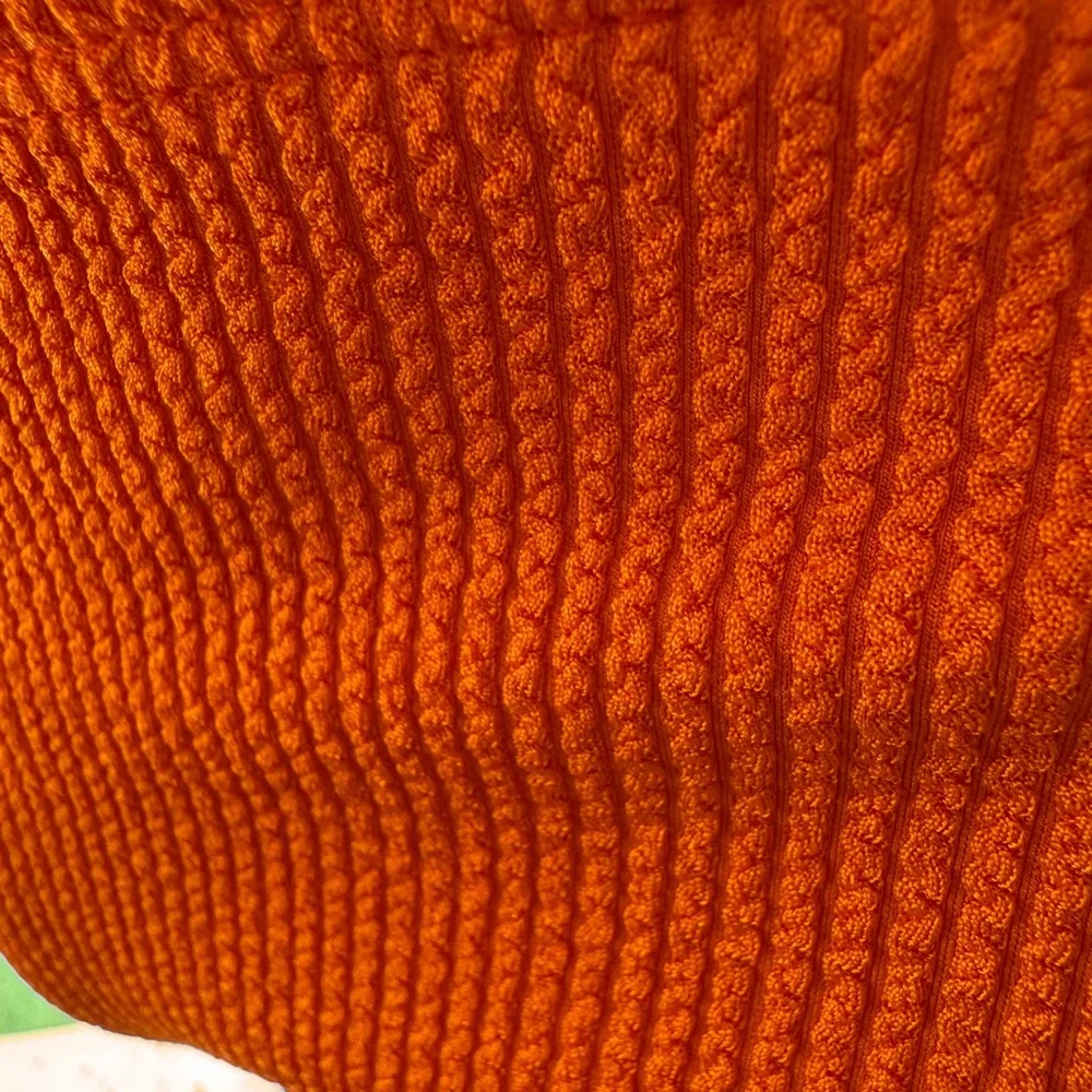 Vibrant Orange Square Cut Swim Trunks - Picture 5 of 8